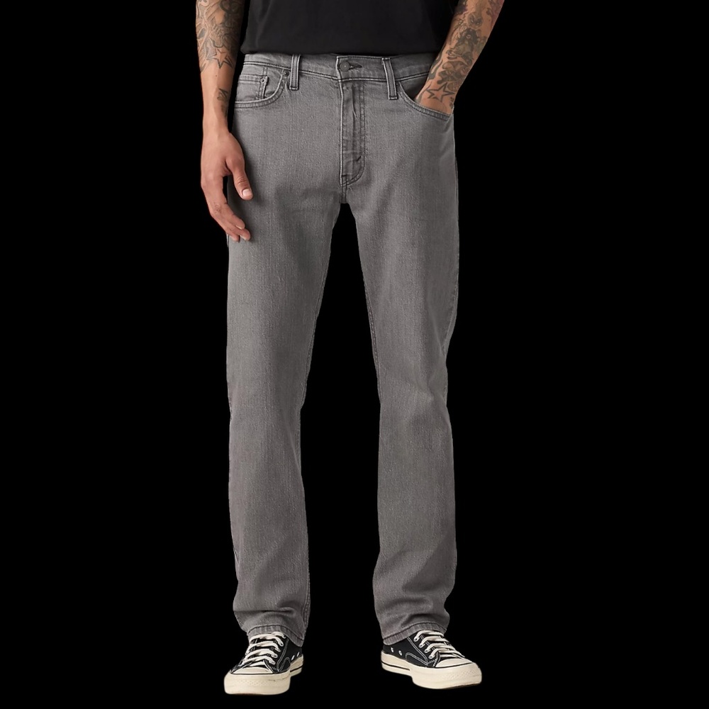 LEVIS 513 GRAY SLIM STRAIGHT STRETCH JEANS 38 X 30